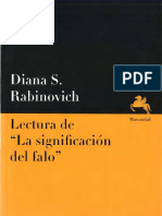 Lectura de La Significacio N Del Falo Diana S Rabinovich