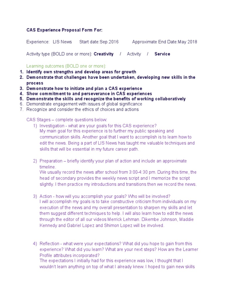 Cas Proposal Lis News | PDF | Educational Psychology | Cognitive Science