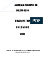 Colorimetria Ciclo Medio 2013