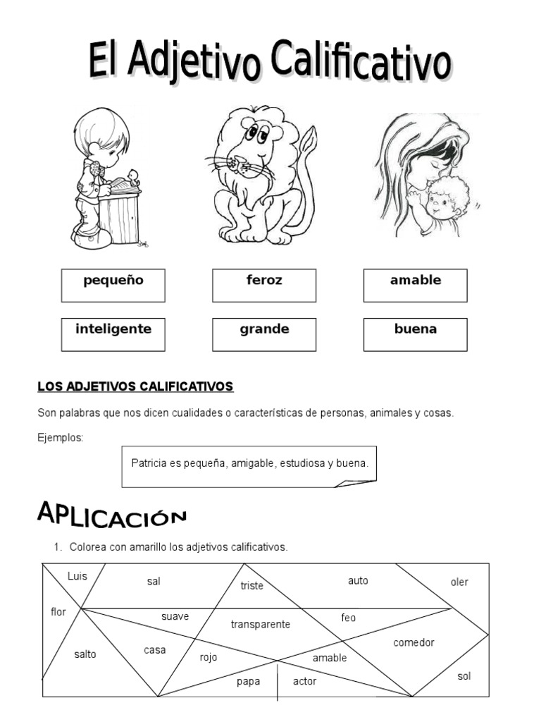 adjetivo calificativo