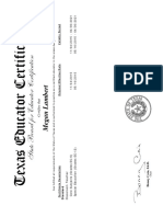 Teaching Certificate