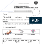 Evaluación Sumativa El Festín de Agustín