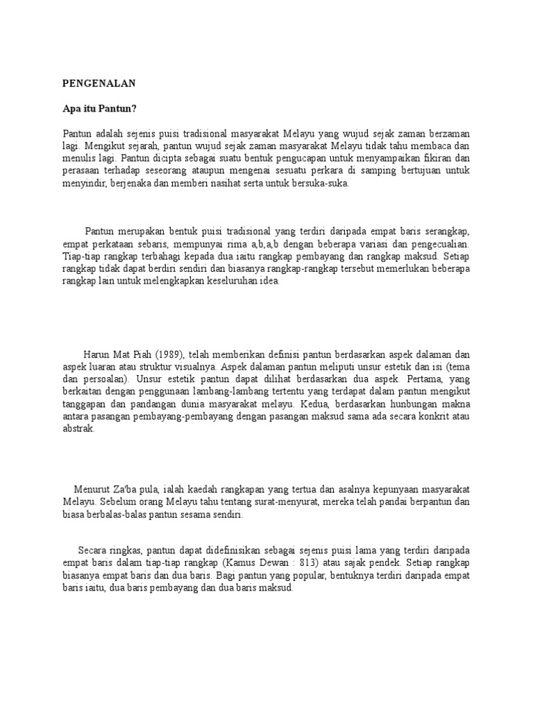 Apa Itu Pantun Pdf