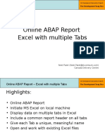 3 - Part 1 - Online ABAP Report - Excel With Multiple Tabs