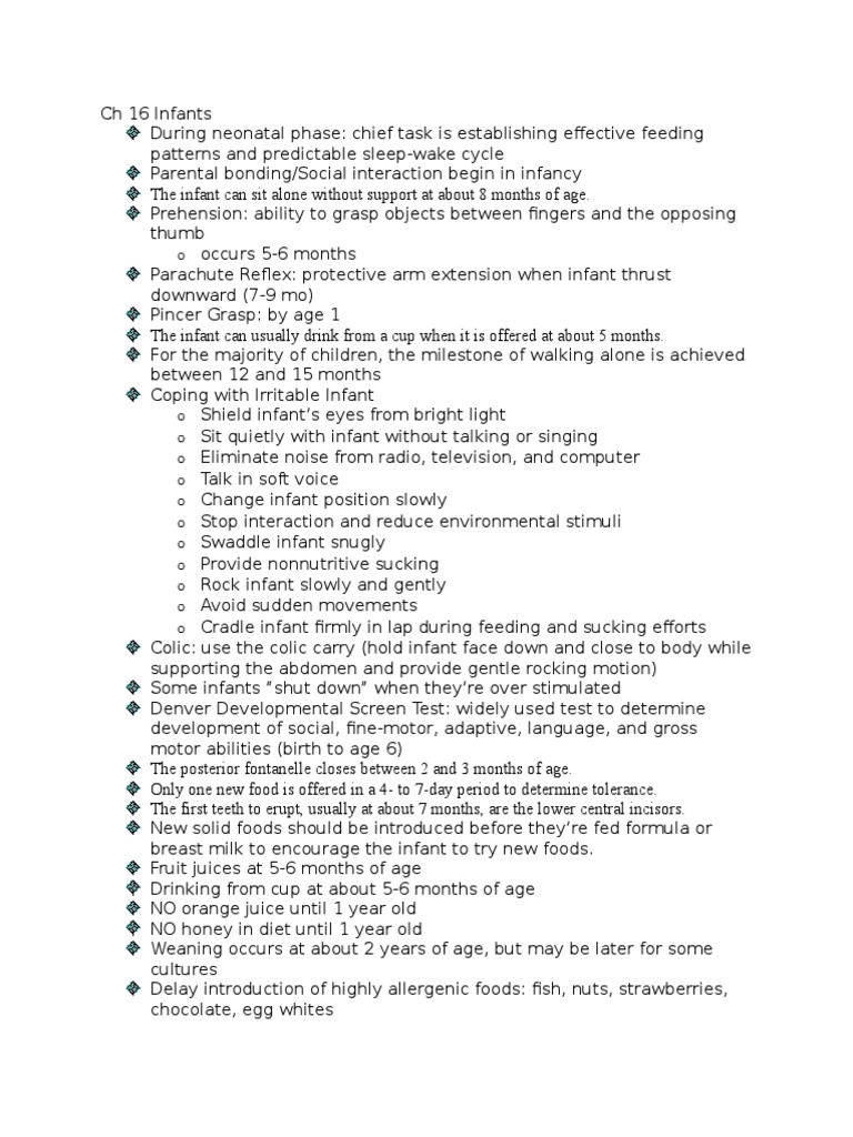 Infant Development and Care Guidelines | PDF | Infants | Breastfeeding