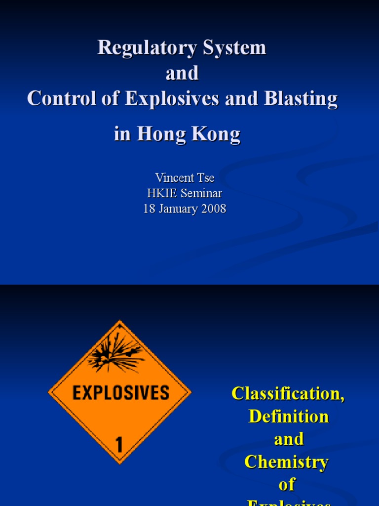 Hong Kong Explosives Regulation Overview | PDF | Explosive Material ...