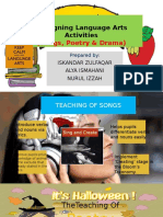 Designing Language Arts Activities: (Songs, Poetry & Drama)