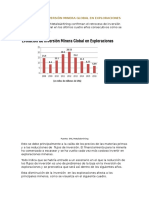 Evolución de Inversión Minera Global en Exploraciones