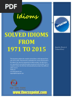 Solved Idioms From 1971 To 2015 - Updated PDF