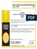 (6) Certificate 594-0007