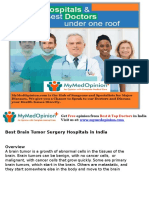 Best Brain Tumor Surgery Hospitals in India