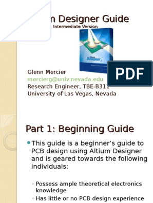 Altium Designer Intermediate Guide Glen Mercier | PDF | Printed Circuit  Board | Electrical Connector