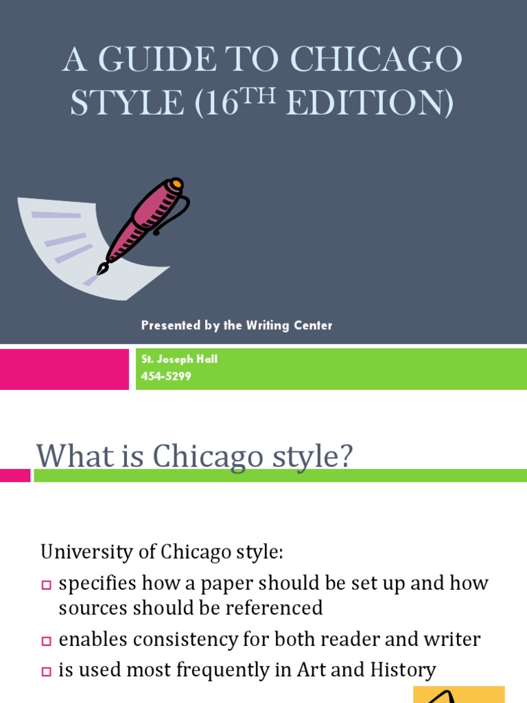 Chicago Style PowerPoint Presentation For Website | PDF | Citation