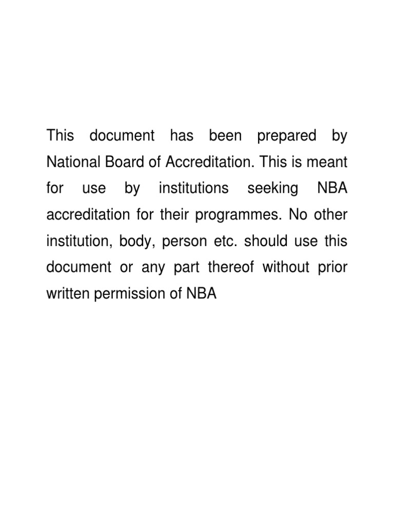 General Manual of Accreditation NBA PDF | PDF | Vocational Education ...