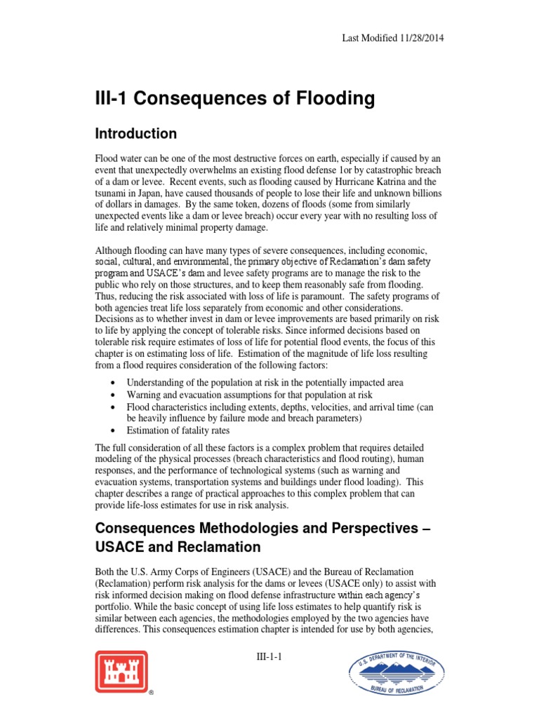 III-1 Consequences of Flooding | PDF | Flood | Levee