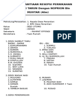 Susunan Kepanitiaan Resepsi Pernikahan Merbau