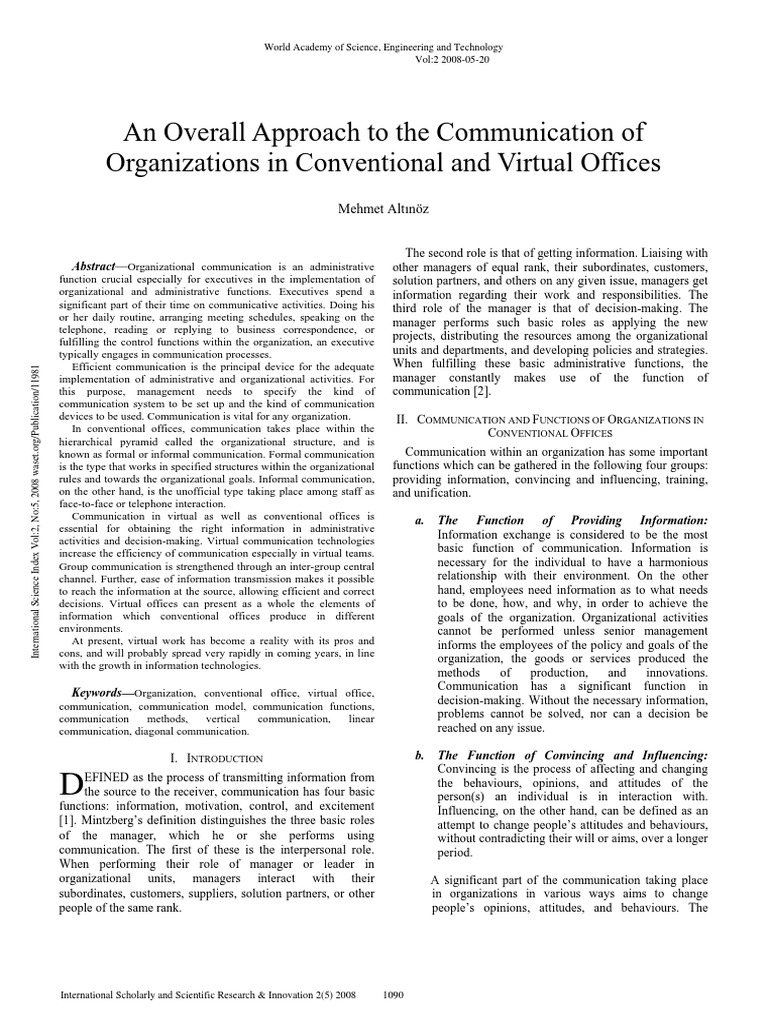  functions of organizational communication popular theories of 