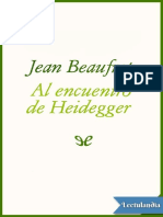 Al Encuentro de Heidegger - Jean Beaufret