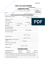 Admission Form: Father's Name