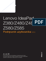 Instrukcja Lenovo Ideapad Z380 Z480 Z485 Z580 Z585 PL