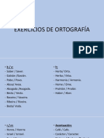 Exercicios de Ortografía