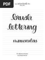 Brush Lettering Practice Worksheets | PDF