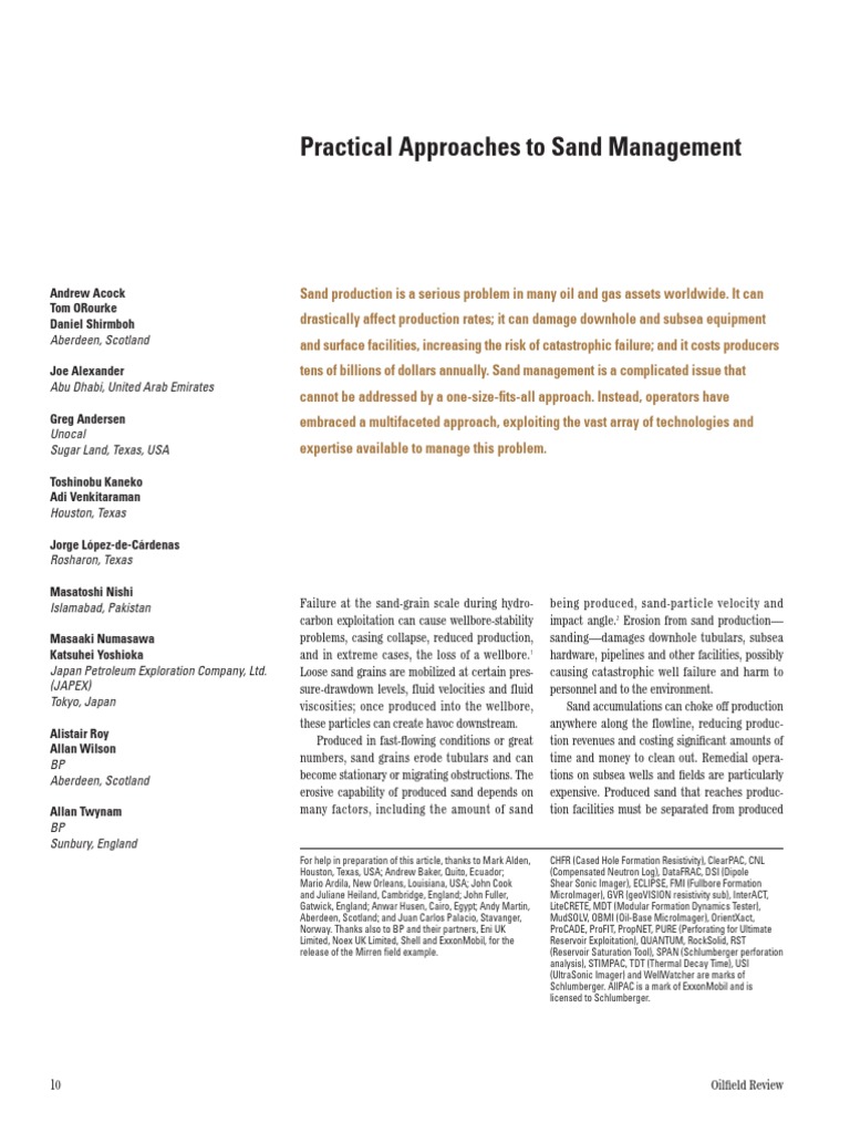 02 Sand Management PDF | PDF