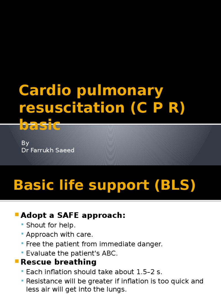 Cardio Pulmonary Resuscitation (C P R) | PDF | Cardiopulmonary ...