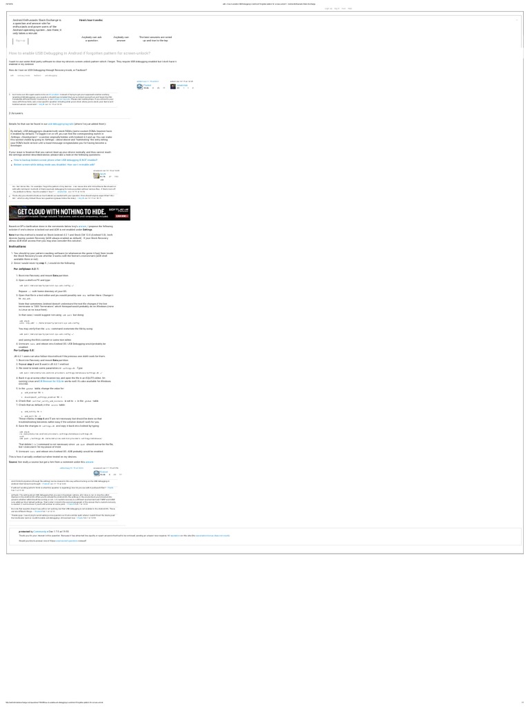 Unlock Android Without USB Debugging | PDF | Android (Operating System ...