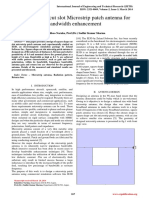 Square Shape Cut Slot Microstrip Patch Antenna For Bandwidth Enhancement