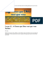 4 Choses Que Dieu Veut Que Vous Sachiez