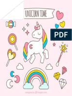 Unicornio Adorable Con Accesorios Dibujados A Mano 23 2147549659