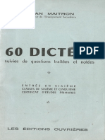 60 Dictées (Jean Maitron) (Editions Ouvrières - 1954)