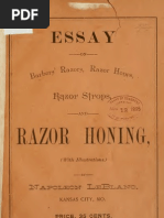 Download 1895 Essay on Barbers Razors Razor Hones Razor Stropes  Razor Honing by Herbert Hillary Booker 2nd SN34507911 doc pdf