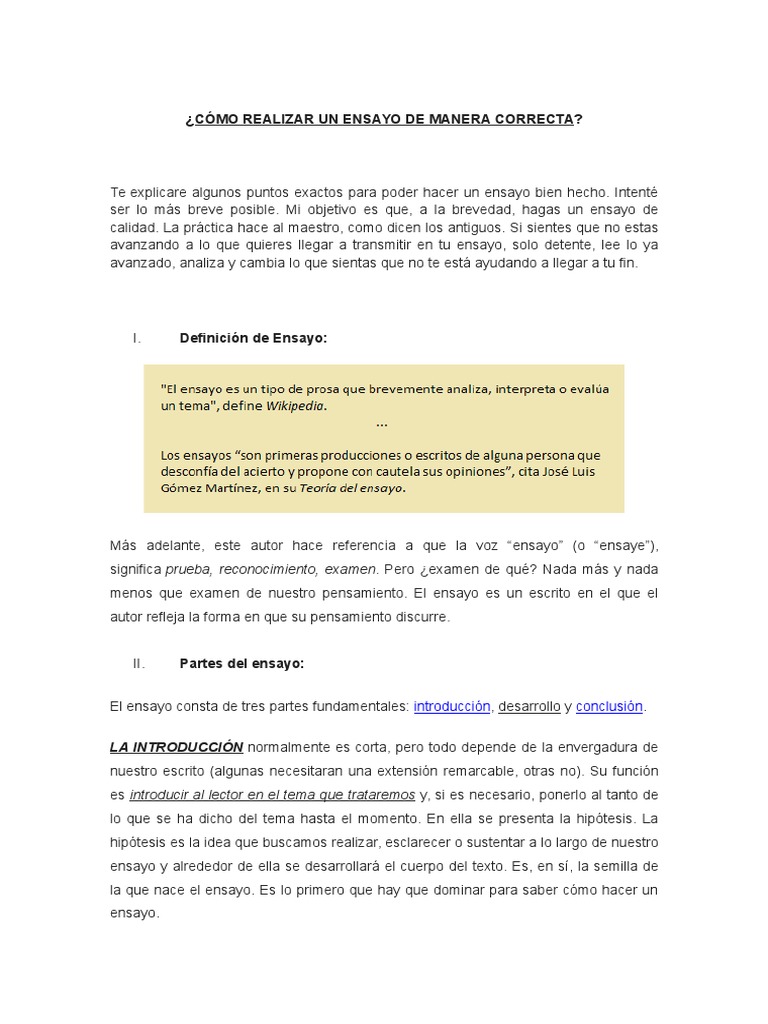 Cómo Realizar Un Ensayo De Manera Correcta Ensayos Ciencia Filosófica