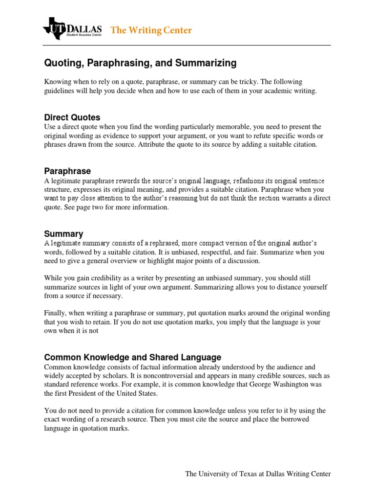 Paraphrasing assignment pdf picture