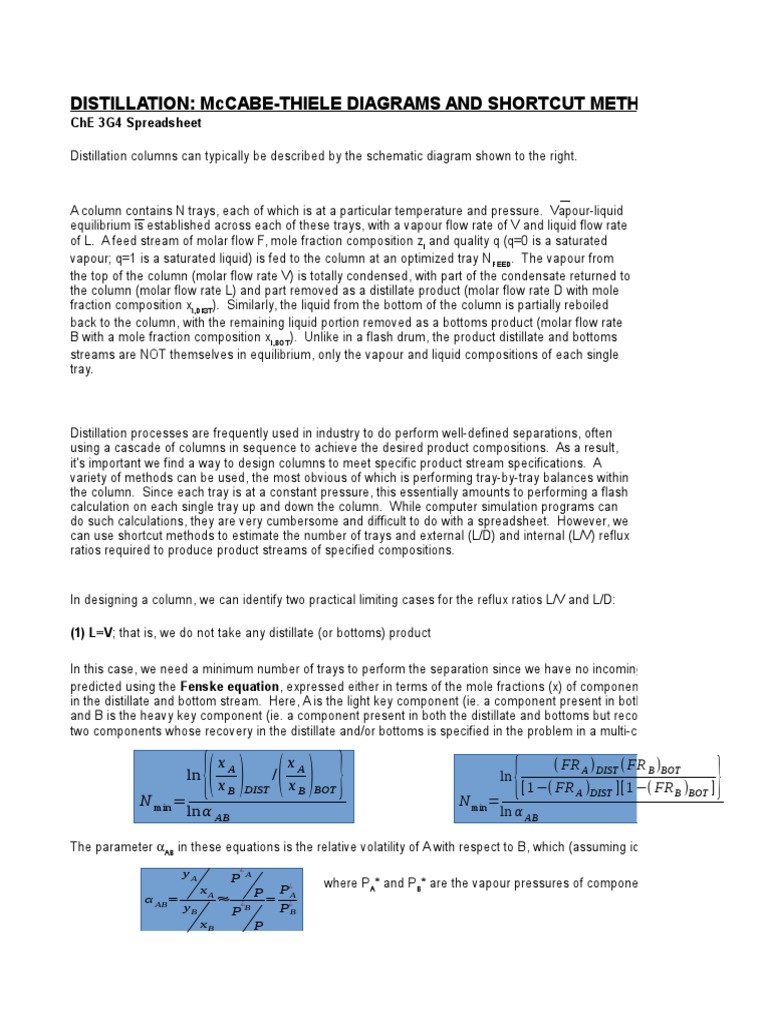 3G4 Distillation Calculations Distillation Chemical Compounds