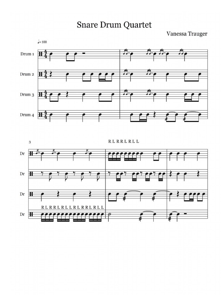 Snare Drum Quartet PDF