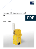 Detect conveyor belt misalignment with VG switches