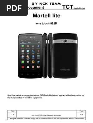 Alcatel One Touch-992D L2 Service Manual