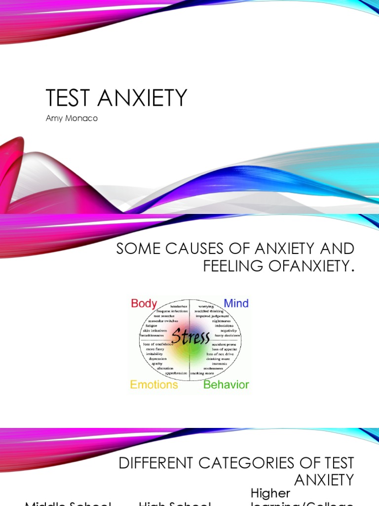 Test Anxiety PDF Anxiety Learning Disability