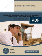Manual para La Formulación Del Programa Multianual de Inversiones - PMI