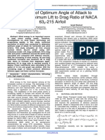 Maximum Lift to Drag Ratio of NACA 632-215 Airfoil