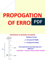 Uncertainty and Propogation of Errors
