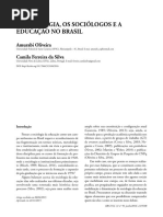 Amurabi Oliveira, Camila Ferreira Silva - A sociologia, os sociólogos e a educação no Brasil.pdf