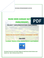 MUSK DEER Gurase National Park  Press For Peace s`Initial Assessment Report