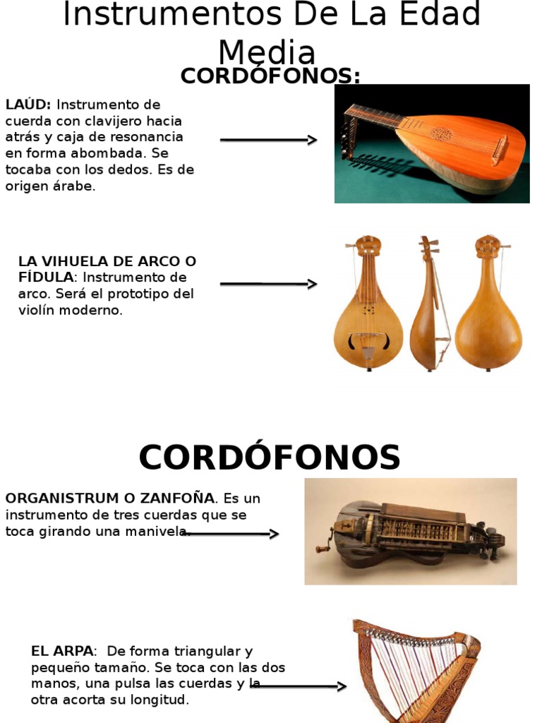 Instrumentos Musicales de la Edad Media | PDF | Instrumentos de cuerda ...