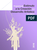 Pecda Programa de Estimulos A La Creacion 2016 Convocatoria PDF