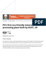 PH’s First Eco-friendly Mineral Processing Plant Built by DOST, UP » Manila Bulletin News