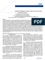 Mitigation of Power Quality Problems Using Custom Power Device